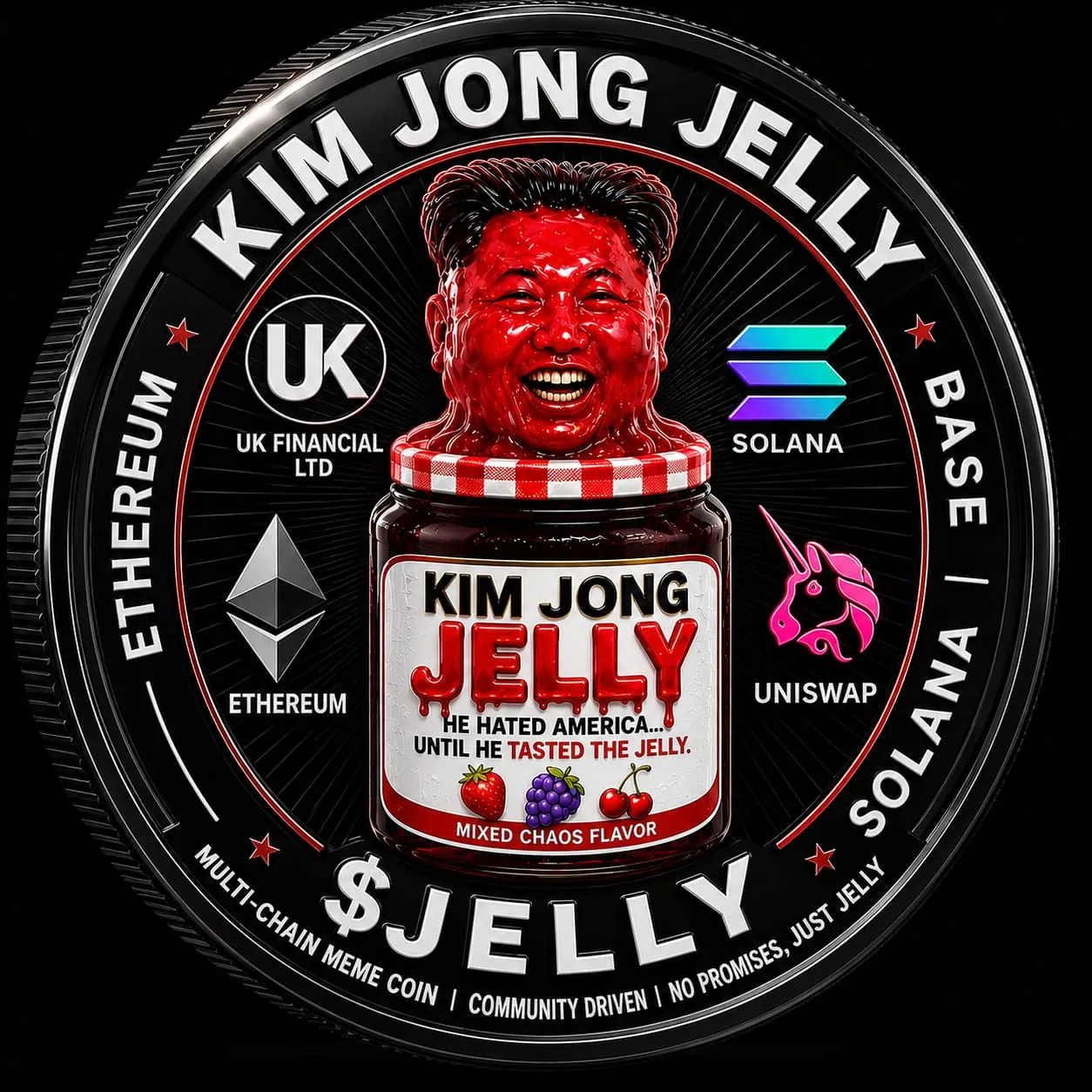 Kim Jong Jelly coin emblem