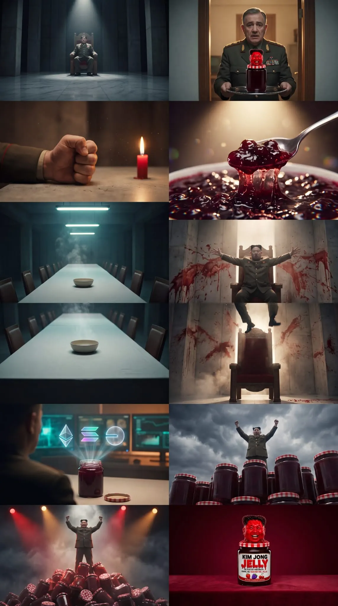Kim Jong Jelly cinematic stills