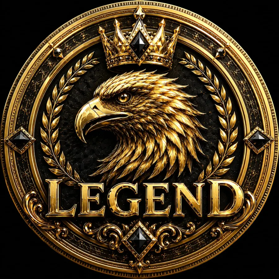 Legend Coin crowned eagle emblem